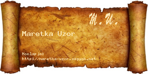 Maretka Uzor névjegykártya